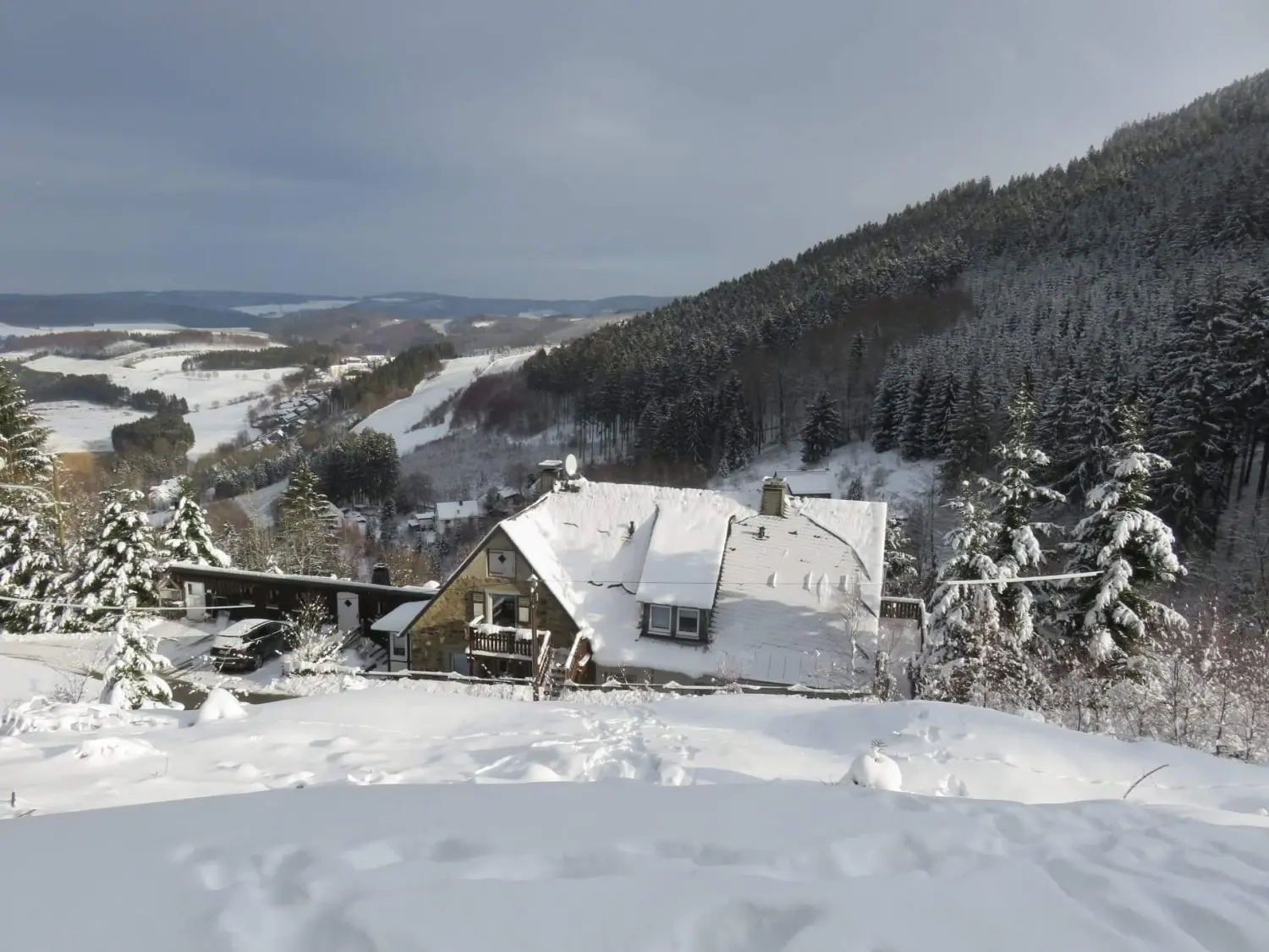 Umgebung/Landschaft von Ferienwohnungen Dorfliebe Dörnberg